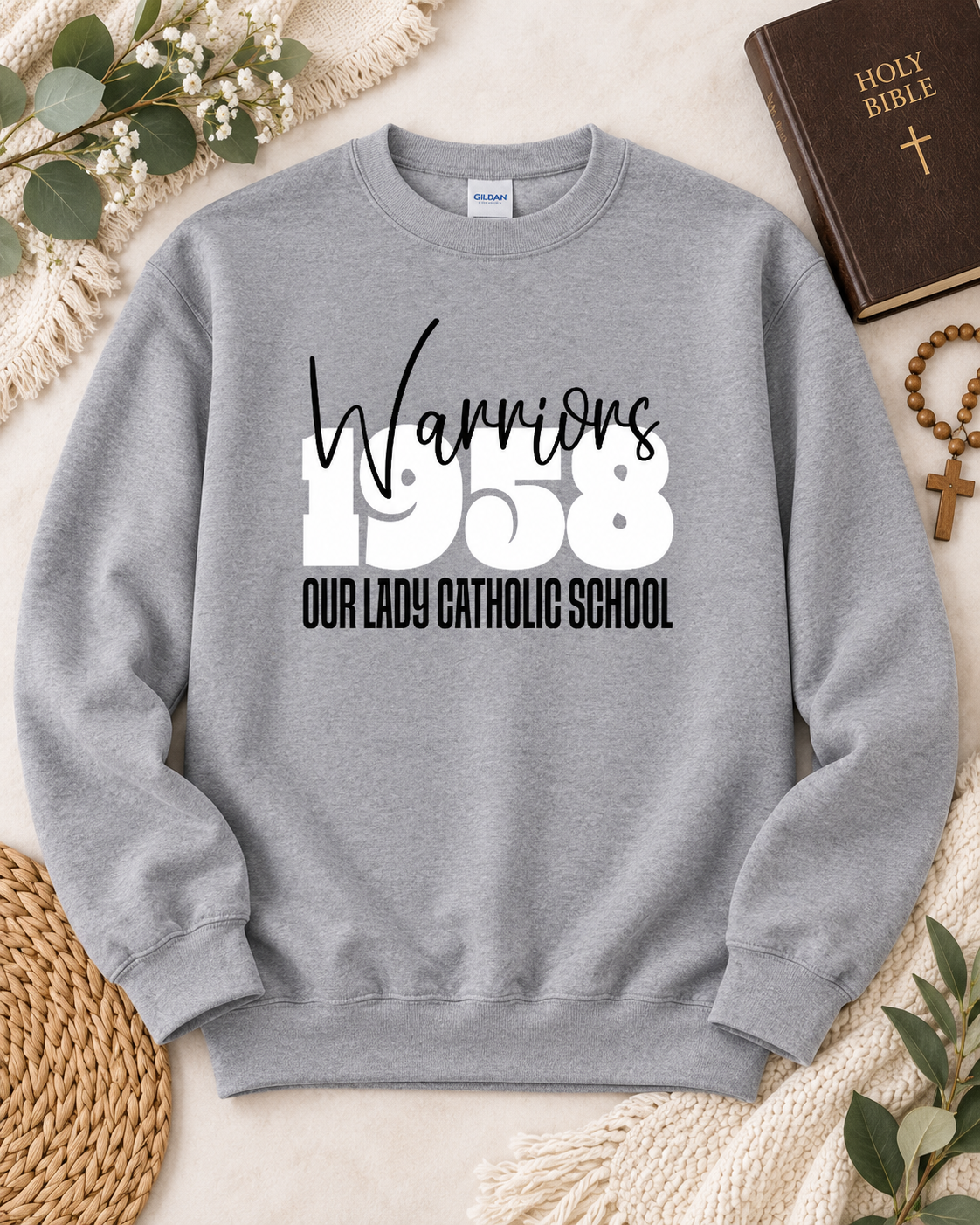 Blocked Script Warriors Sweatshirt
