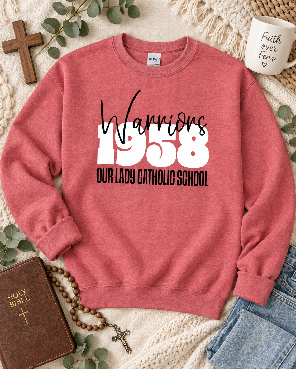 Blocked Script Warriors Sweatshirt
