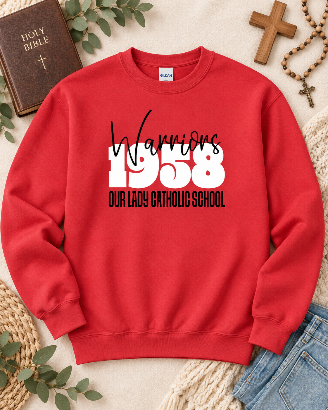 Blocked Script Warriors Sweatshirt