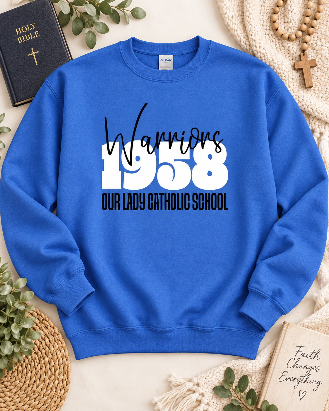 Blocked Script Warriors Sweatshirt