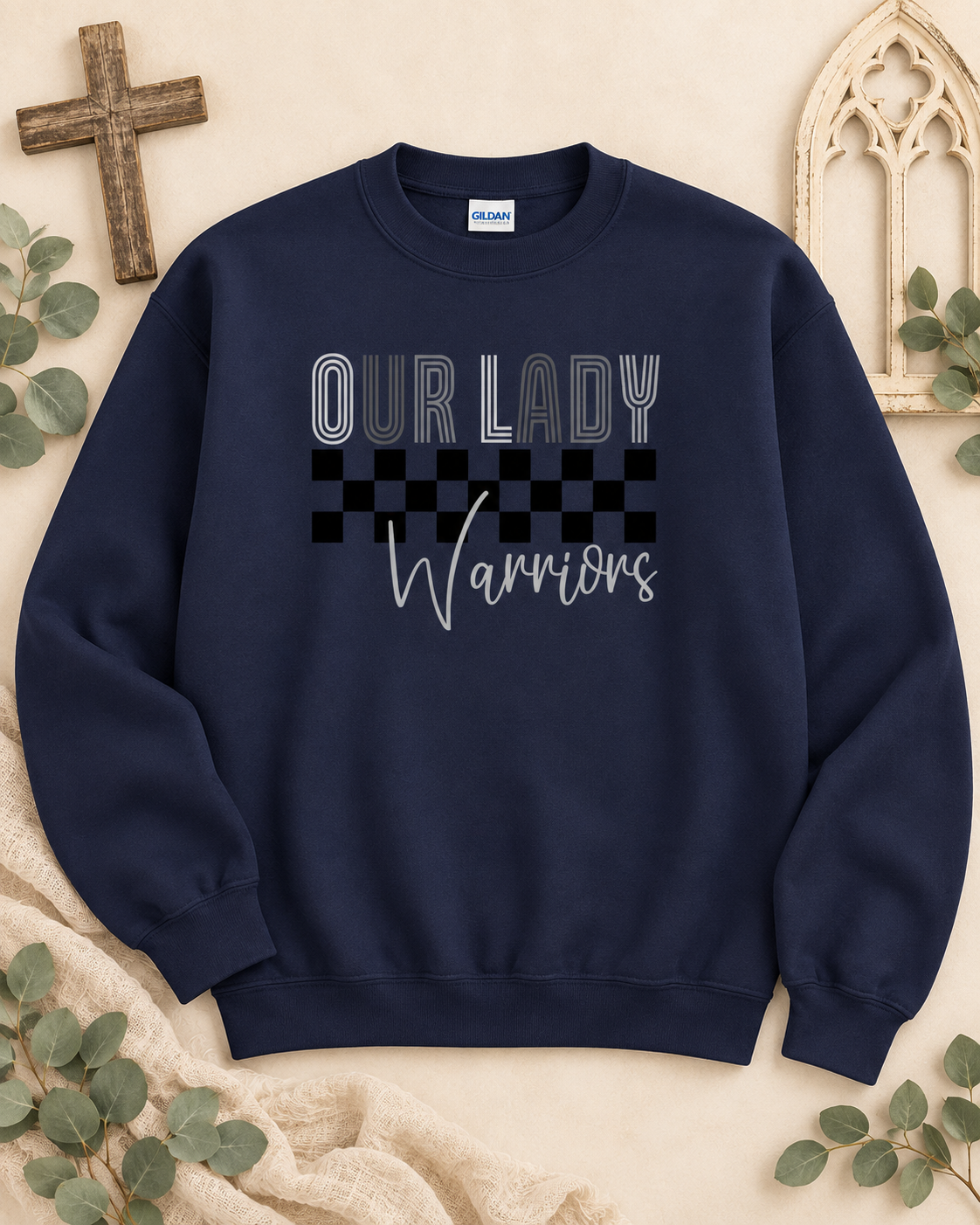 Warriors Checkered Sweatshirt