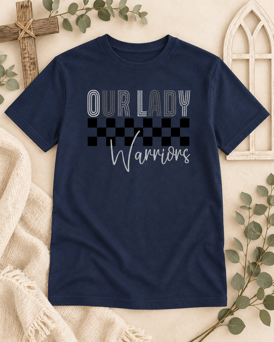 Warriors Checkered TShirt
