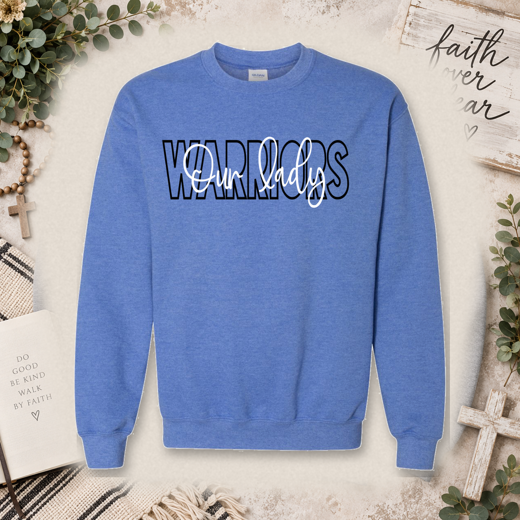Blocked Script Warriors Sweatshirt