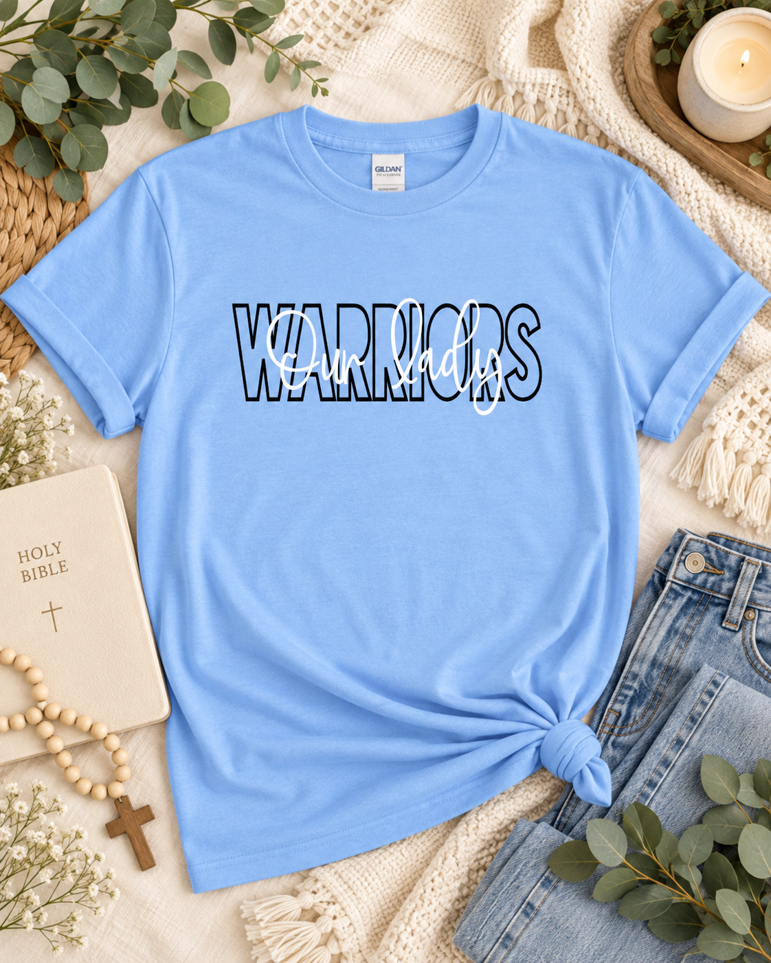 Blocked Script Warriors T-Shirt