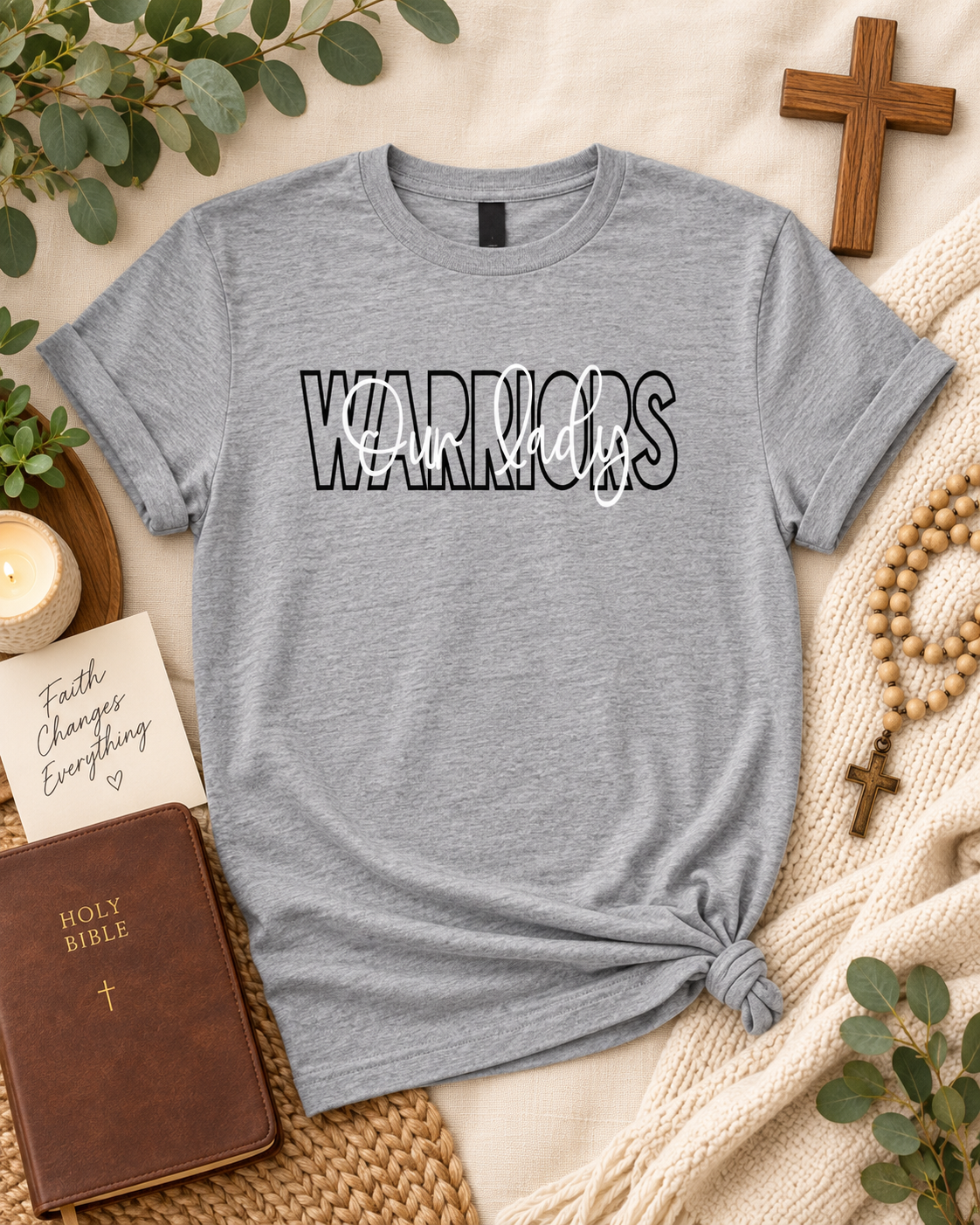 Blocked Script Warriors T-Shirt