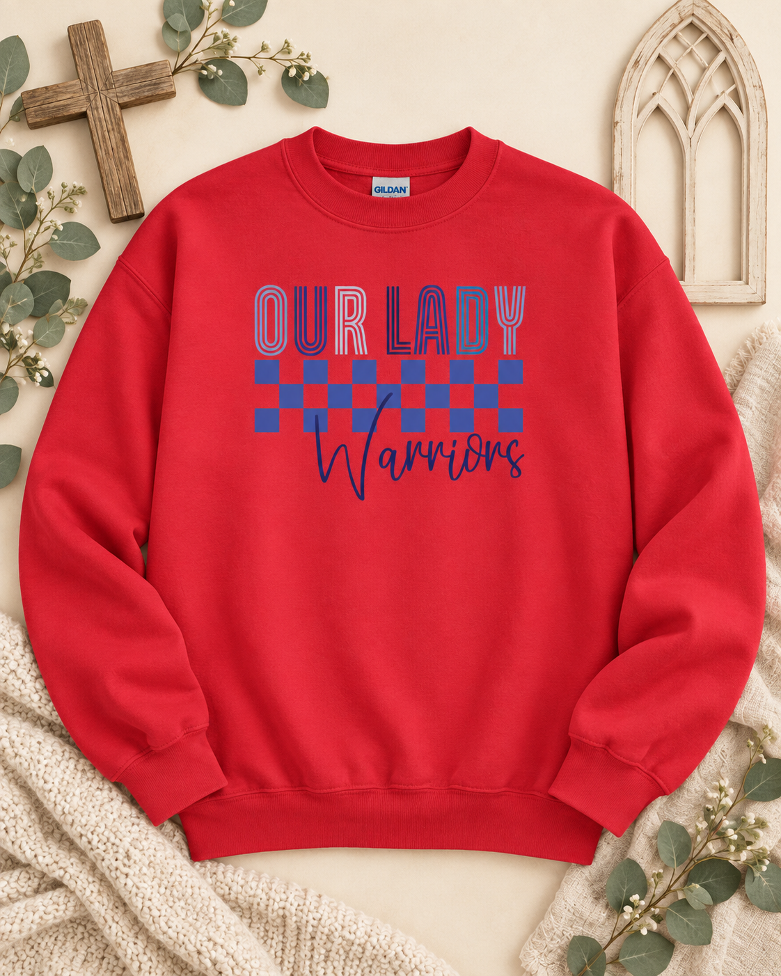 Warriors Checkered Sweatshirt