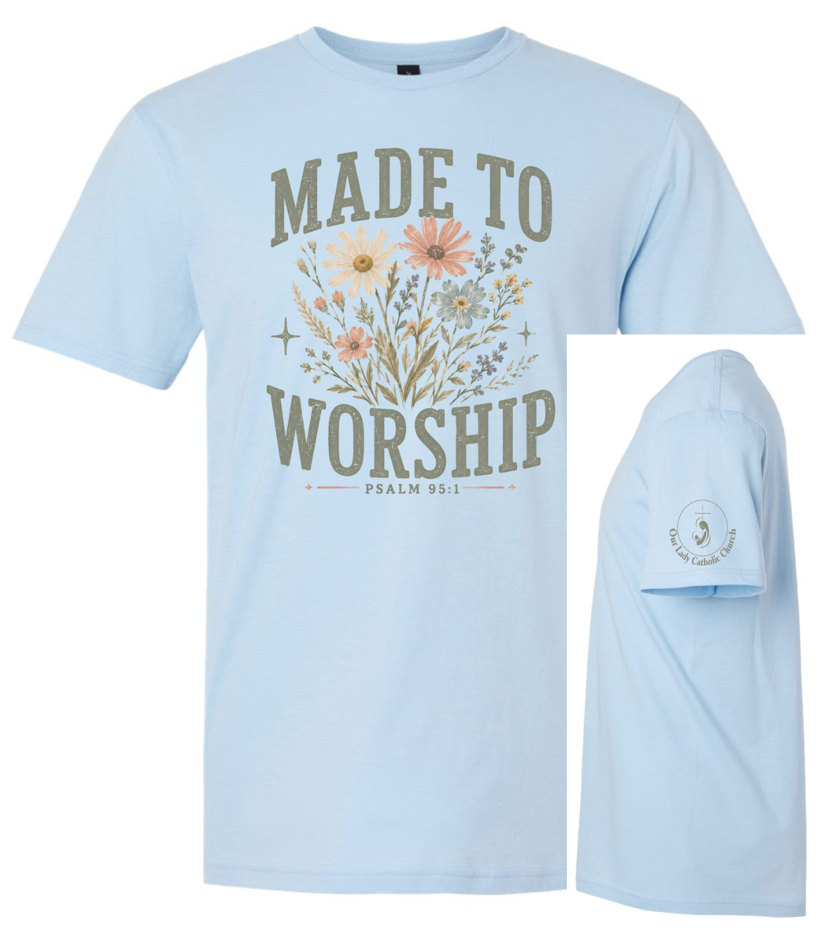Parish Apparel - Made to Worship, Comfort Color - Multiple Logo Designs Available