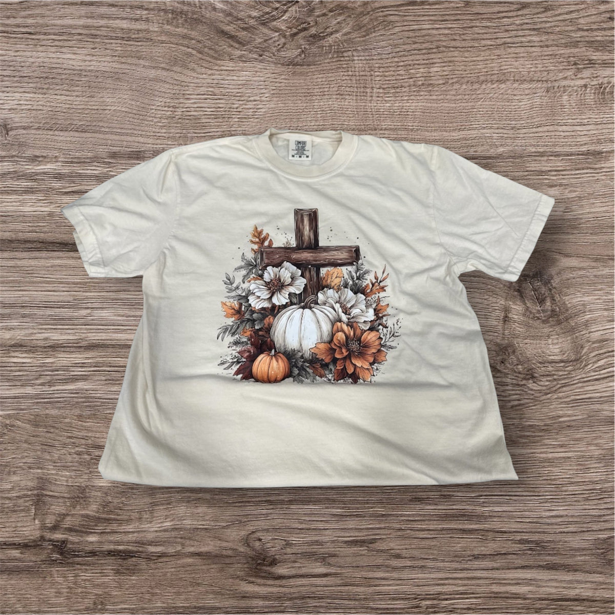 Fall Cross & Pumpkins